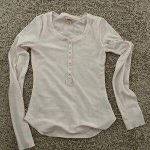 Up west, nwot Henley white long sleeve shirt